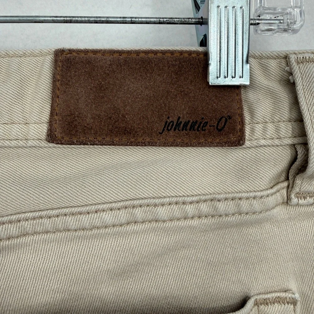 Johnnie-O Hugo Pants Mens 33x27 Light‎ Khaki JMPA1470 Promodal Cotton Stretch